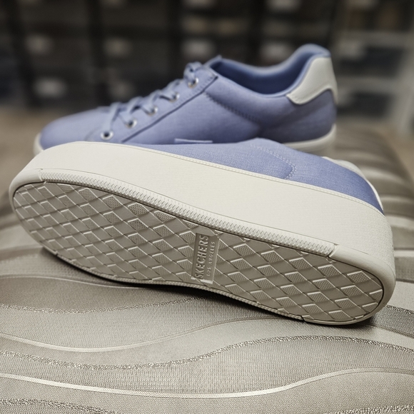 NWOT! Skechers Plateau Vegan Chambray Lace- Up Platform Sneakers - Picture 5 of 6